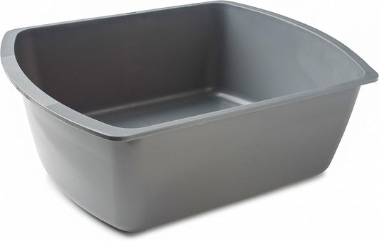 Vakly Wash Basins – Rectangular Plastic 7-Quart Graduated Hospital Soaking Tub with Markings – Small Portable Washbasin for Face Washing, Cleaning, Foot Bath, Dishes, Laundry & Bedside Care