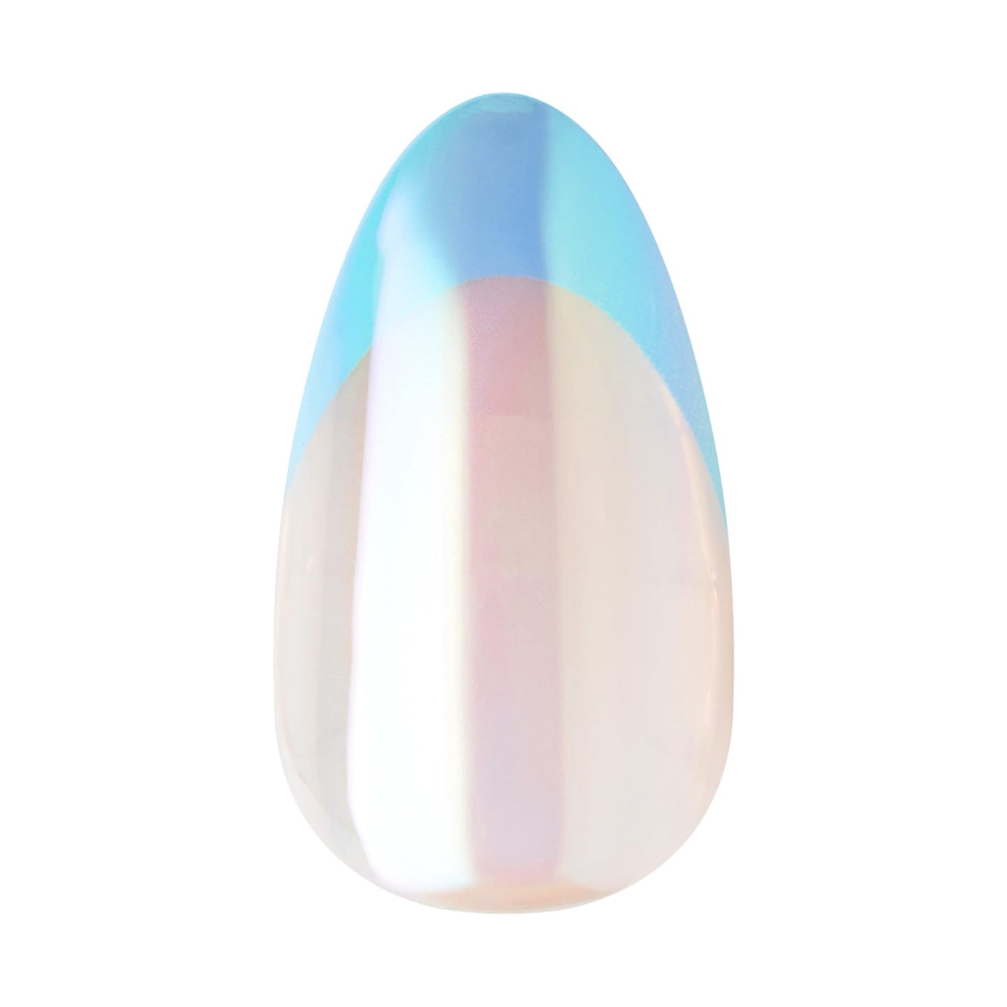 Kiss Impress No Glue Mani Press On Nails, Design, 'Best Life', Blue, Medium Size, Almond Shape, Includes 30 Nails, Prep Pad, Instructions Sheet, 1 Manicure Stick, 1 Mini File