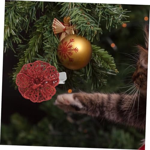 GLEAVI 100pcs Alligator Clips for Christmas Ornaments Fish Mouth Clamps for Wreaths and Tree Decorations for Holiday DIY Crafts and Floral Arrangements