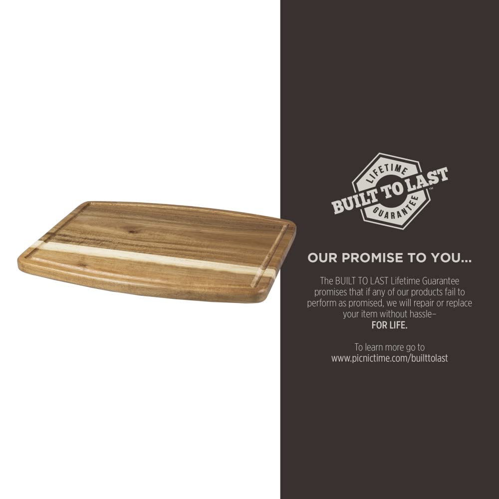 PICNIC TIME Disney Nightmare Before Christmas Ovale Acacia Cutting Board, Serving Board, Charcuterie Board, (Acacia Wood)