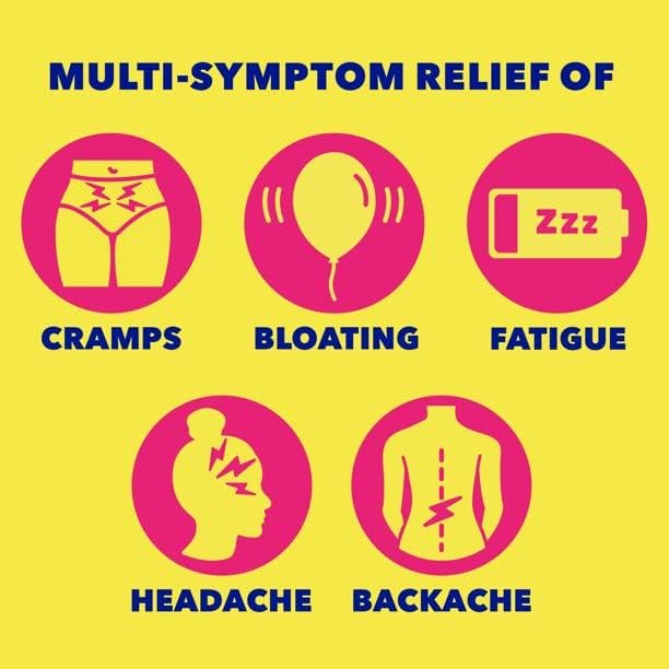 Midol Complete Menstrual Pain Relief Caplets with Acetaminophen for Period Cramps, and Menstrual Symptom Relief - 40 Count (Pack of 3) (Packaging May Vary)