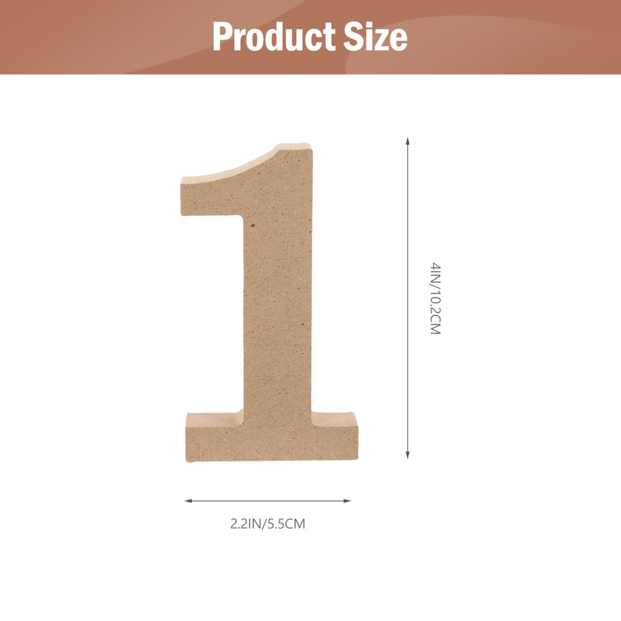COHEALI 5Pcs Paper Mache Number 1 for 1st Birthday Party Decor | 4-Inch Unfinished Number One for DIY Crafts, Table Centerpiece, Nursery Decor and Home Address Sign