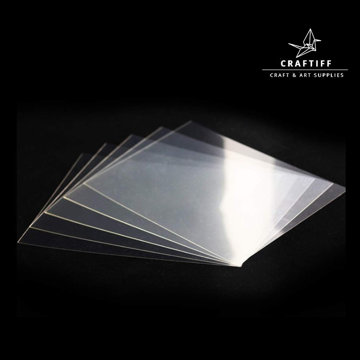 30 Pieces 6 mil Extra Thick Blank Stencil Film Mylar Template Sheets Clear Acetate, 12 x 12 Inches by Craftiff