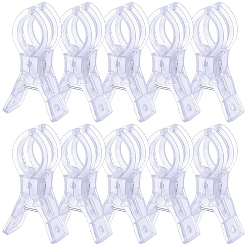 10 Pcs Large Balloon Arch Clips Transparent Clips for Balloon Arch 3.5 Inch Heavy Duty Back Drop Clips Clamps Plastic Spring Clamps for Birthday Wedding Backdrop Stand Photography Crafts Decoration