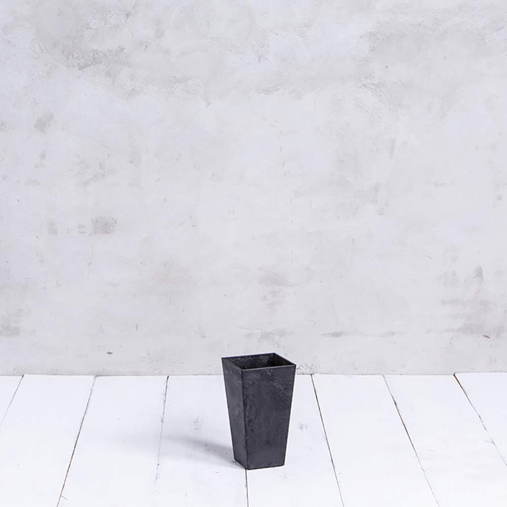 Root & Vessel, Ella Tall Planter, Black, 13.5"