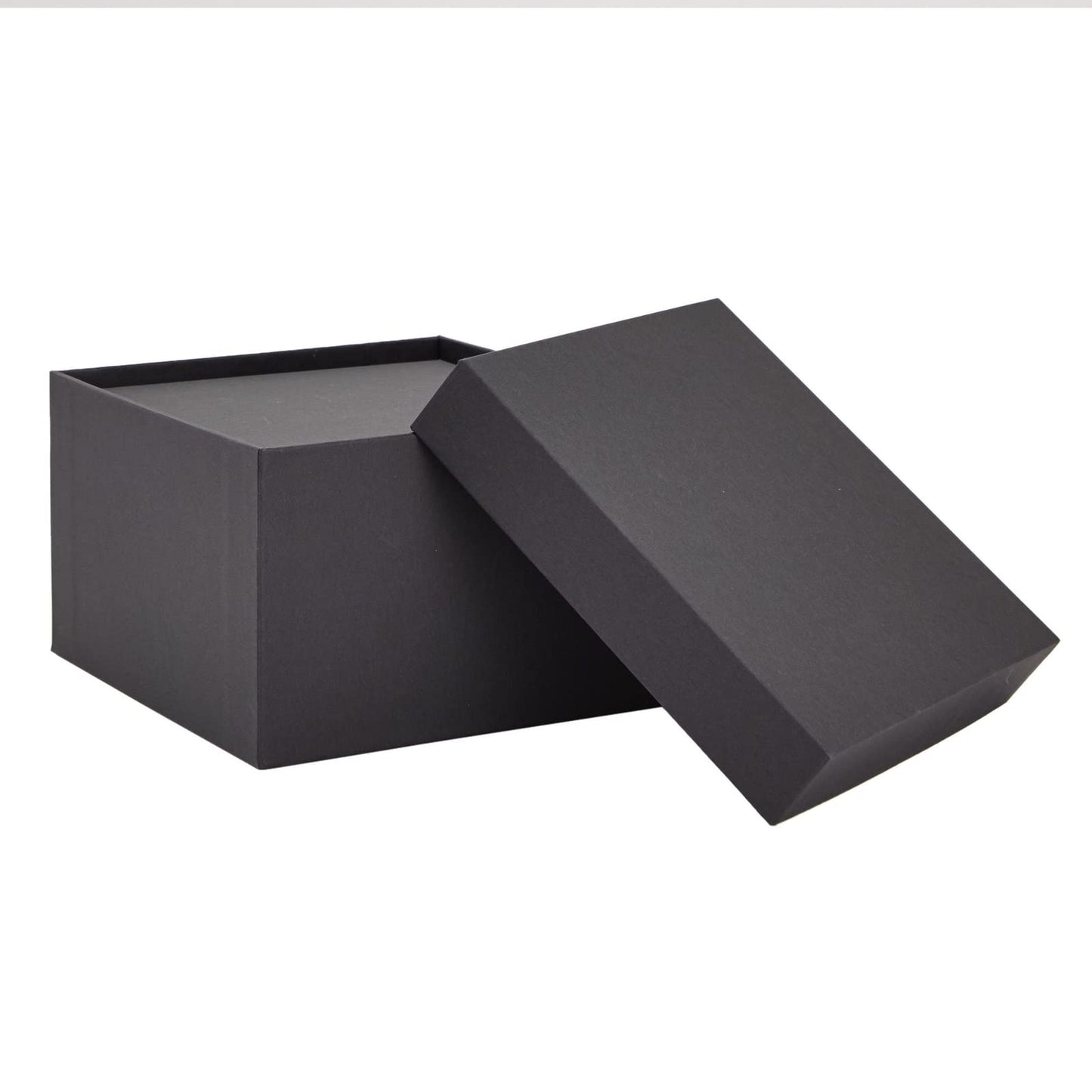 Stockroom Plus 4-Pack Square Nesting Boxes with Lids - Assorted Sizes, 6.5 to 3.5 in - Black - Space-Saving Stacking & Nesting Gift Box Set
