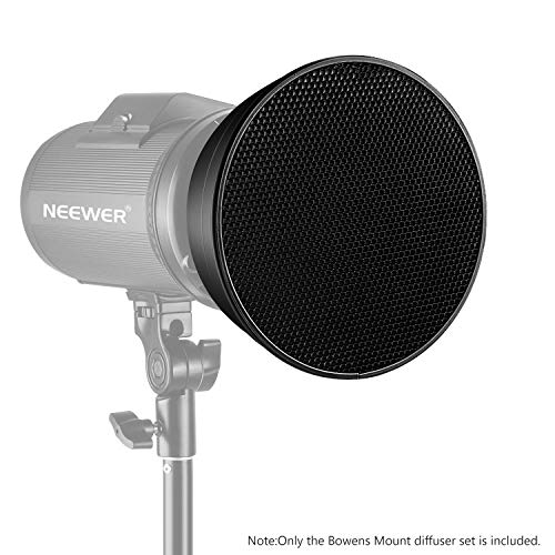 Neewer Standard Reflector 7 inches/18 Centimeters Soft Diffuser with 20/40/60 Degree Honeycomb Grid for Bowens Mount Studio Flash Strobe Light Monolight