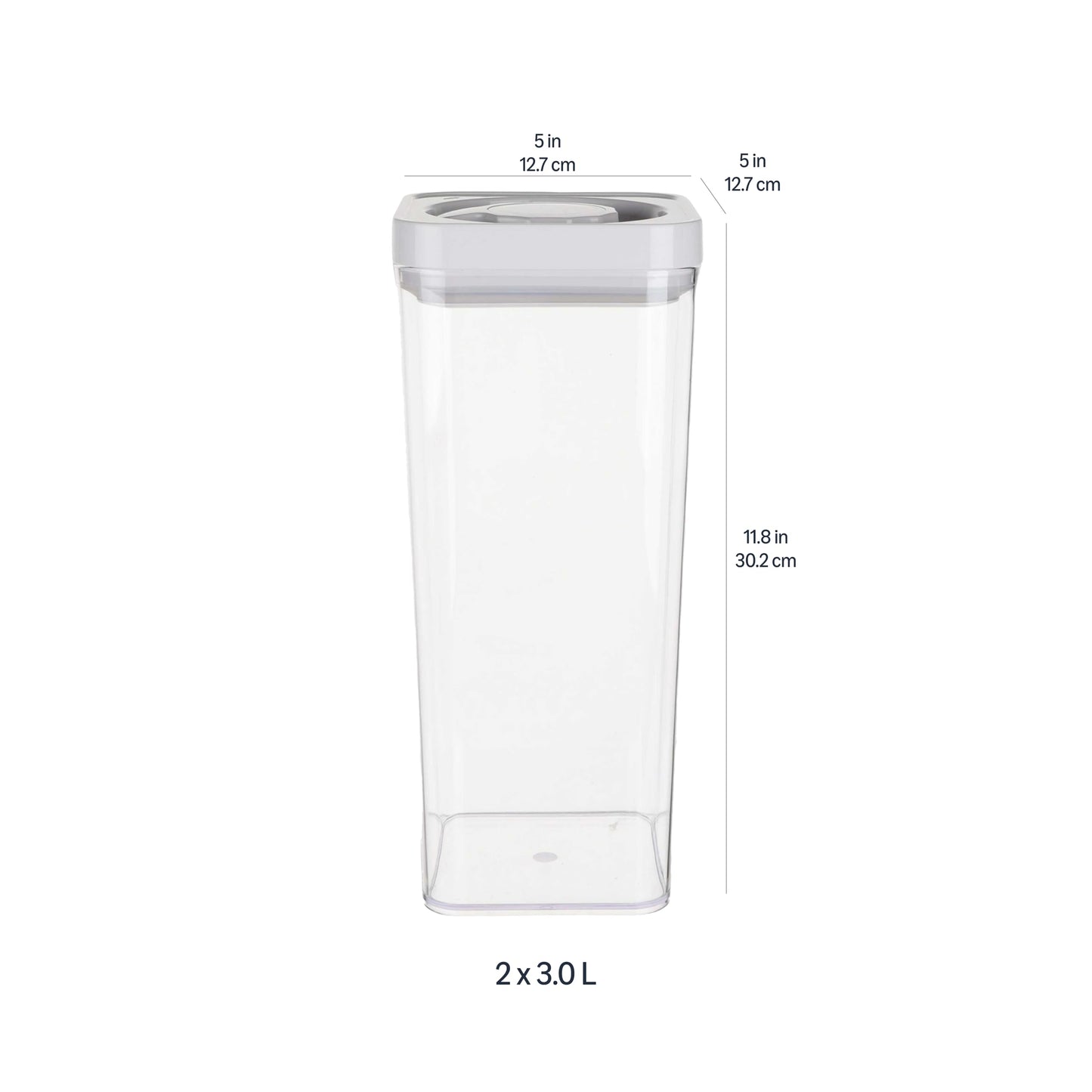 Amazon Basics Airtight Food Storage Containers, BPA Free, Dishwasher Safe, with Twist/Turn Lids, for Kitchen Pantry Organization, 10-Piece Square Set, Clear Plastic