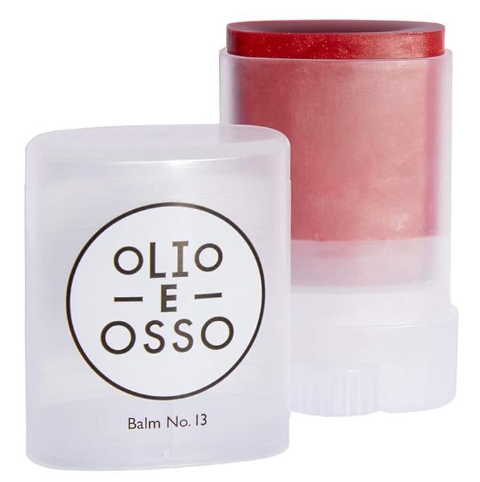 Olio E Osso - Natural Lip + Cheek Balm | Natural, Non-Toxic, Clean Beauty (No. 13 Poppy, 0.35 oz | 10 g)
