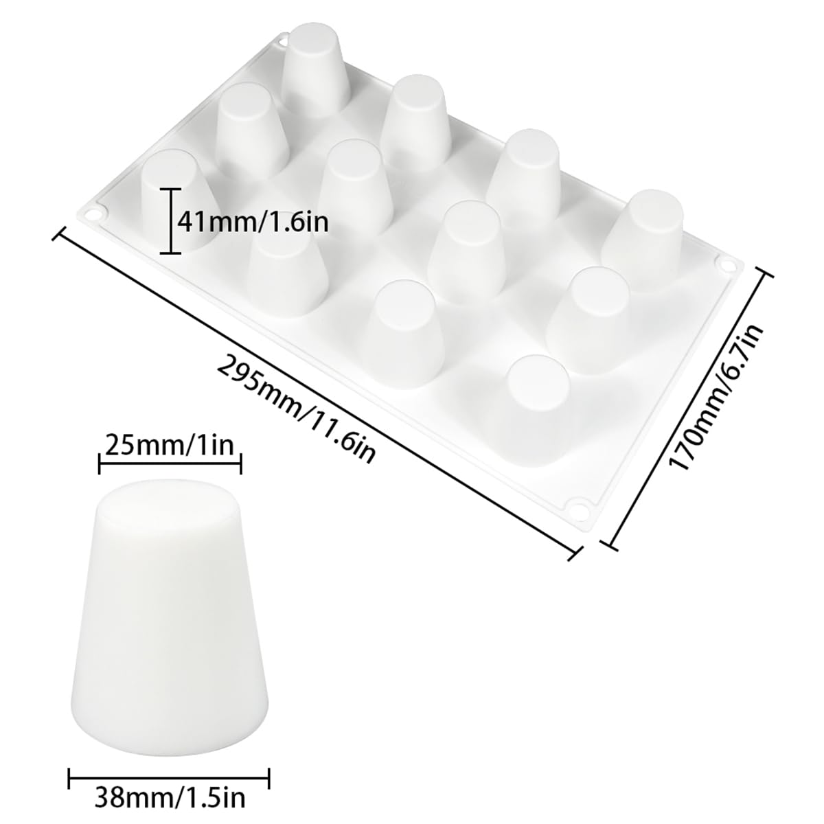 mostsom Cylinder Cup Shape Mousse Cake Mold For Making Chocolate Muffin Ice Shot Glass Mould Kitchen Baking Tool (A_ Small Cup)