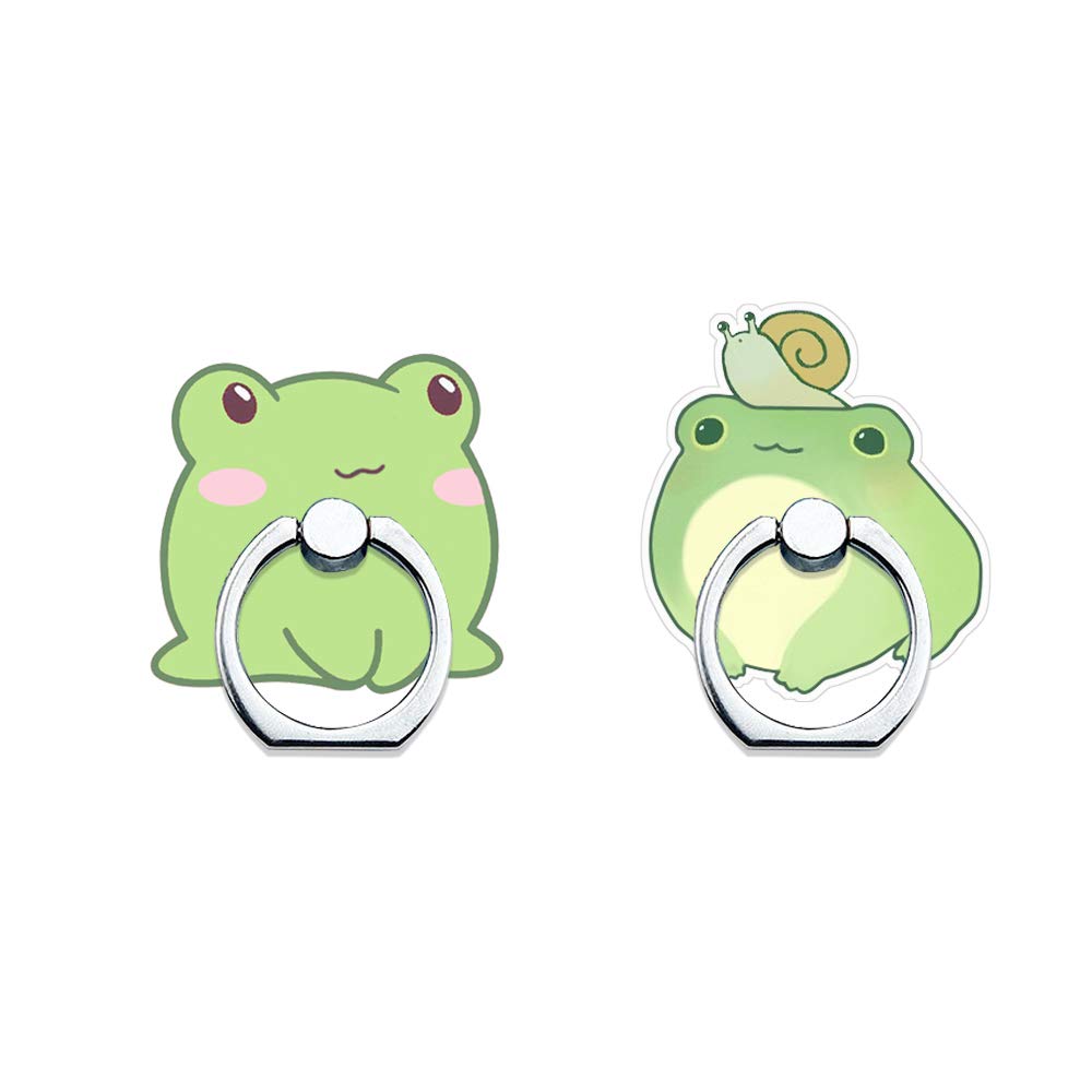 Phone Ring Holder Stand,Cute Phone Ring Stand Holder 360 Rotation Finger Ring Grip for Cellphones,Smartphones and Tablets (2 Pack Frog Phone Ring Holder)