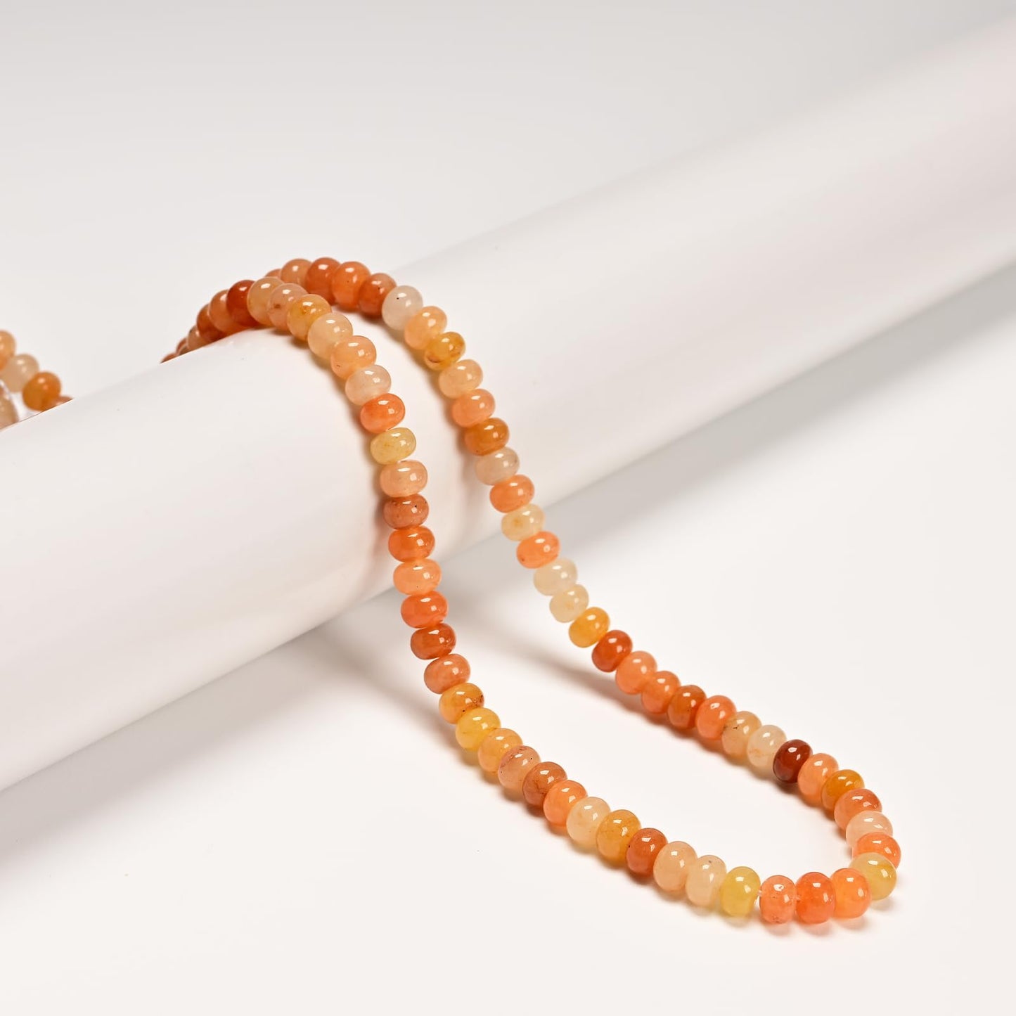 ICAI 4x6mm Natural Rondelle Beads – Loose Gemstone Spacers for DIY Jewelry Making (Red Aventurine)