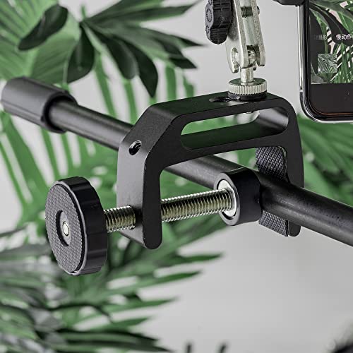 2Pcs Universal C Clamp, Heavy Duty Sturdy 1/4 and 3/8 Thread Hole for Tables Desk Mount, Desktop Mount Holder, Photo Studio Photography, Quick Release U Clip Holder and Wood Work - size: 2PCS