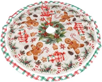 Christmas Tree Skirts Printed Tree Skirt 30" Gorgeous Xmas Holiday Party Ornaments Keepsake Gift