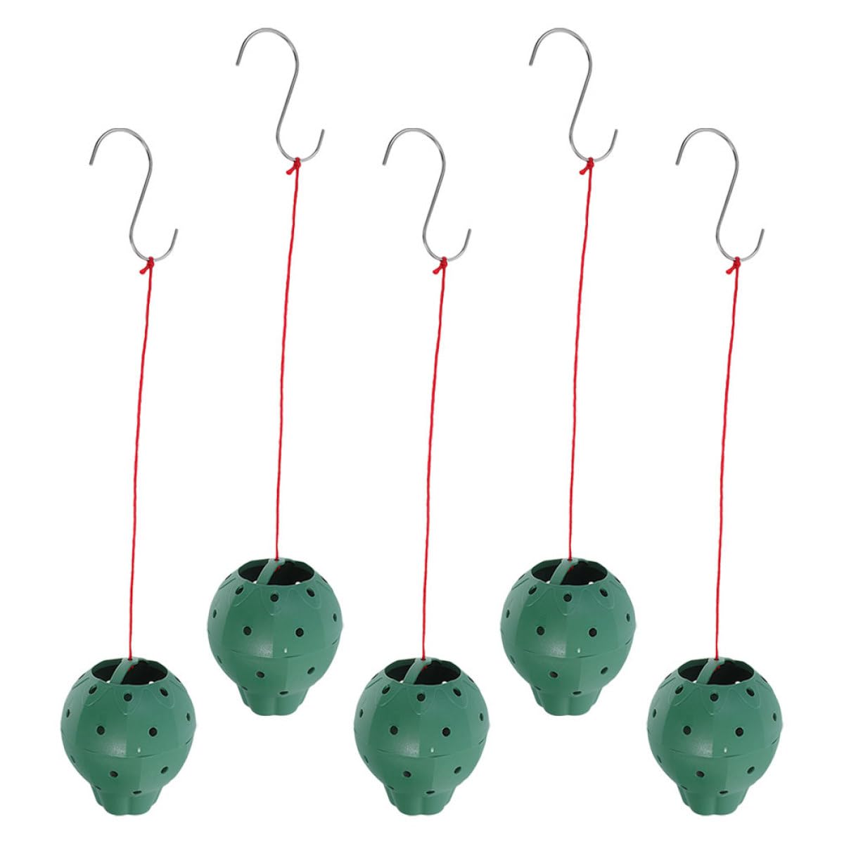 Ciieeo 5pcs Multi-Opening Strawberry Jar Planters Plastic Succulent Plant Pots Hanging Seedling Containers for Indoor Outdoor Gardening and Orchid Planting