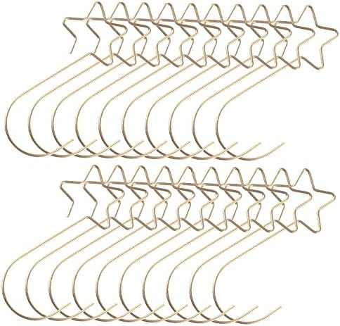 Cabilock 100pcs Christmas Ornament Hanger Hooks Star Shaped Xmas Tree Baubles Hanging Hooks for Easy Decoration and Daily Use of Christmas Accessories