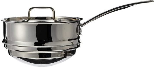 Cuisinart MCP111-20N MultiClad Pro Stainless Skillet, 20-cm, Universal Double Boiler w/Cover
