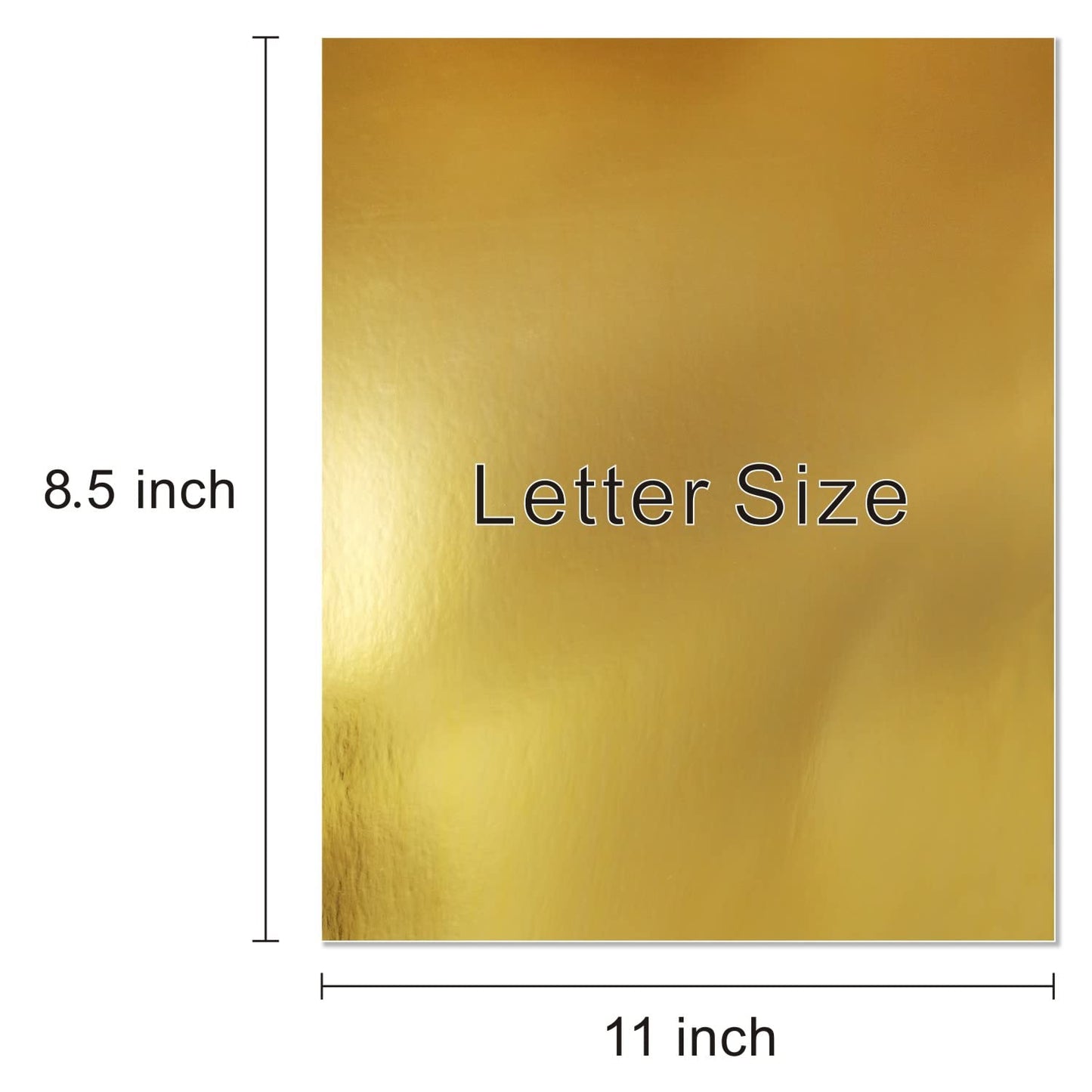 Gold Metallic Cardstock Paper 8.5 x 11 inches 100 Sheets 100lb Cover, Reflective Mirrored Cardstock, for Scrapbook Arts and Craft DIY Projects