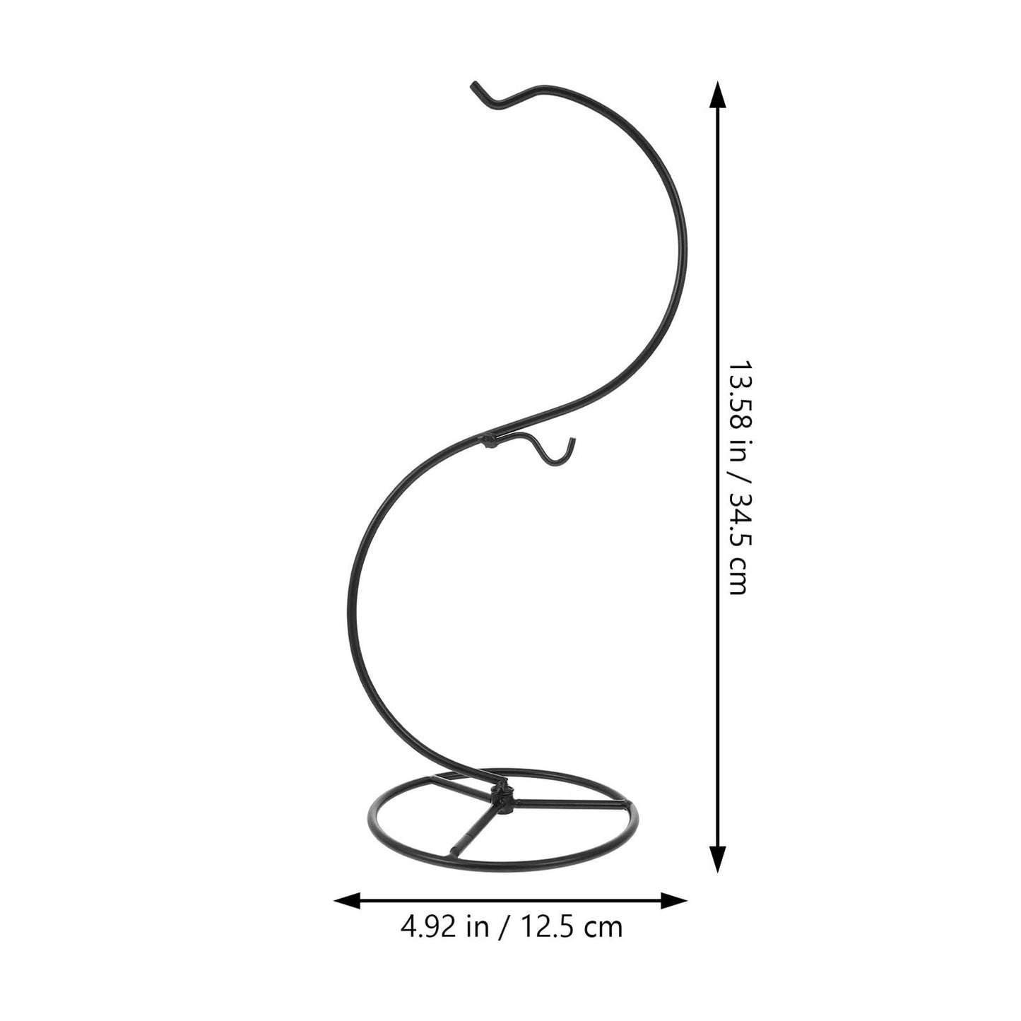 Lurrose 2pcs S-shaped Micro Landscape Bottle Hangers 14x34.2cm Iron Wire Hanging Hook Stand for Glass Terrariums Air Plant Holders Seasonal Ornament Display Home Wedding Decor