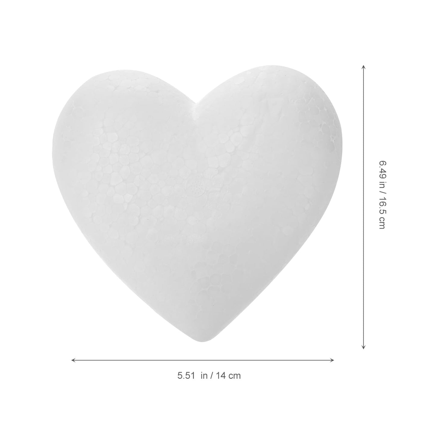GANAZONO Wedding Solid Heart Foam Ornaments 6.49X6.29X1.96 Inch Lightweight Craft Hearts for DIY Valentine S Day Wedding Party Decorations and School Art Projects Set of 4
