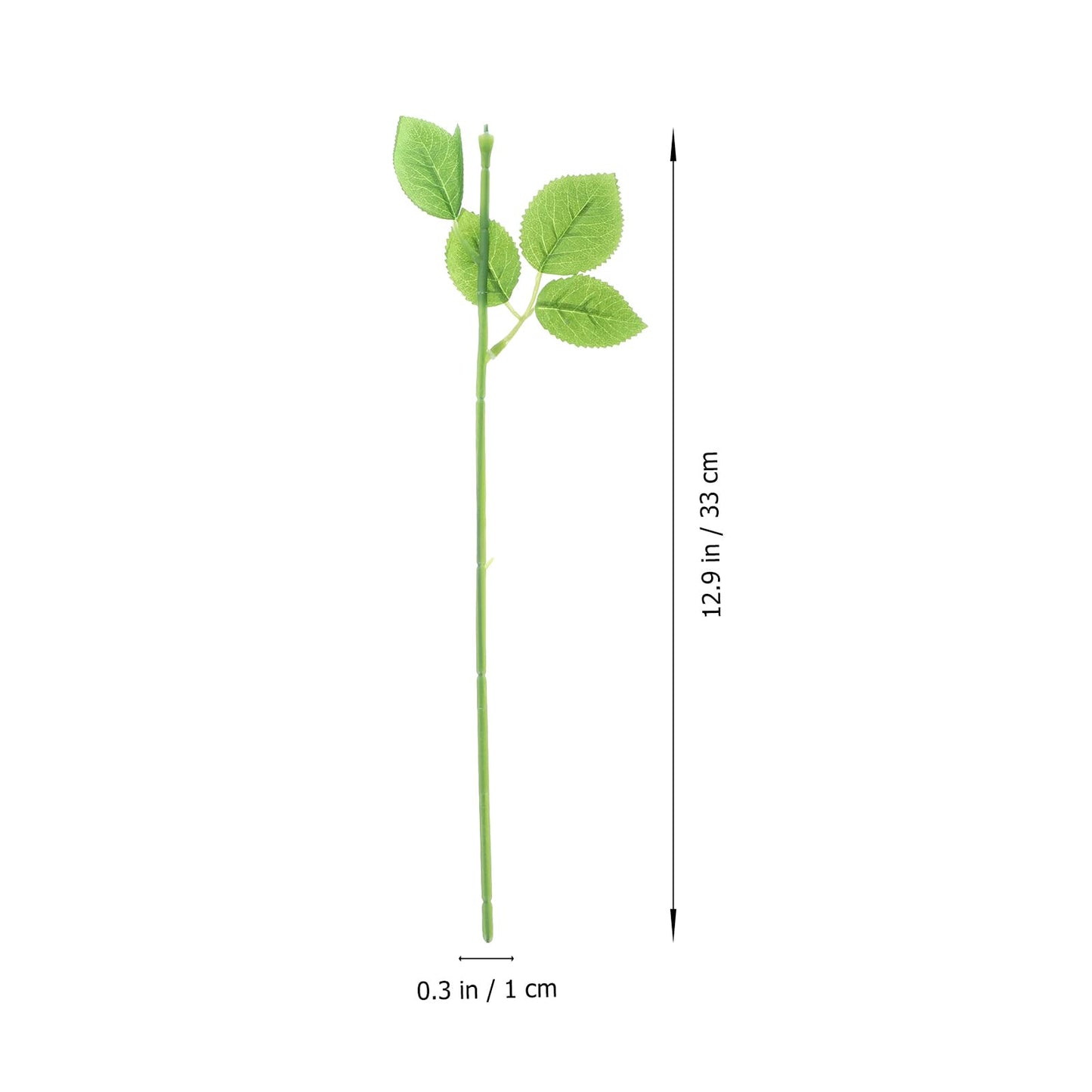 LIOOBO Rose Stems with Leaves: 30Pcs Floral Wire Stems for Artificial Floral Arrangement, DIY Craft Bouquet Making for Wedding Valentines Day Decorations Centerpieces