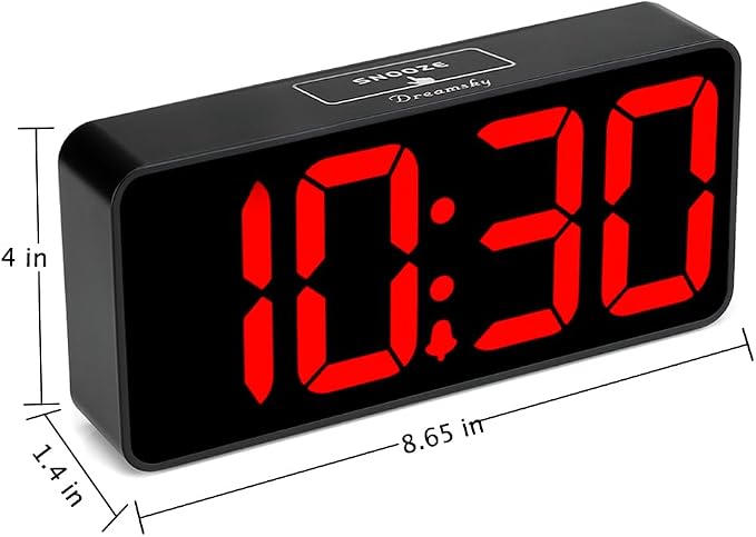 DreamSky Large Digital Alarm Clock Big Number for Seniors/Visually Impaired