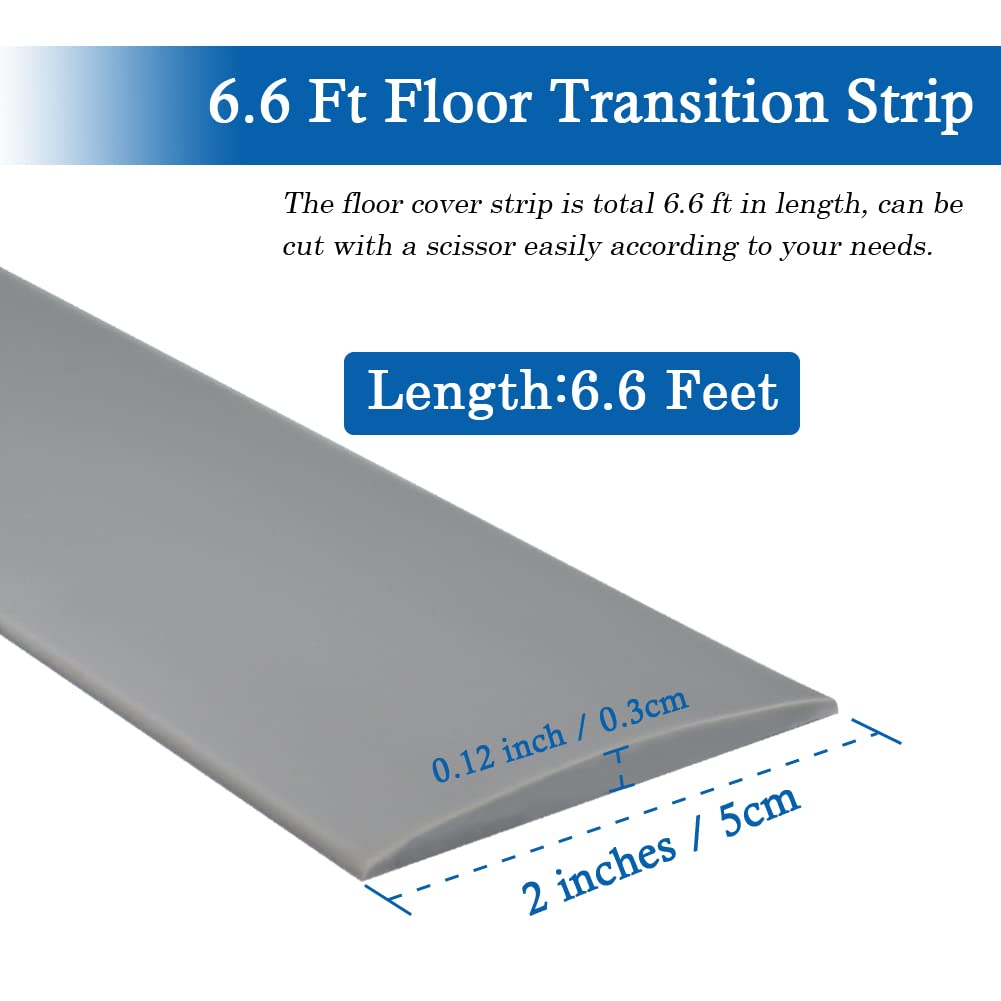 Vinyl Floor Transition Strip Self Adhesive Threshold Strip (6.56 Foot)