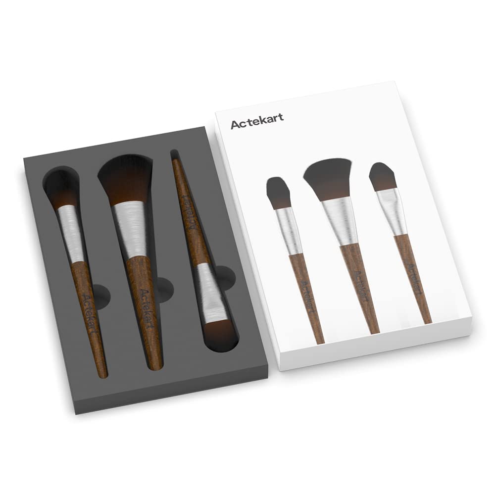 Actekart 3PCS Model Cleaning Brush Kit (Premium Wooden Handle) Soft Figure Duster Brush, Professional Model Dusting Brush for Statues, Collectible Figurine, Hobby Crafts