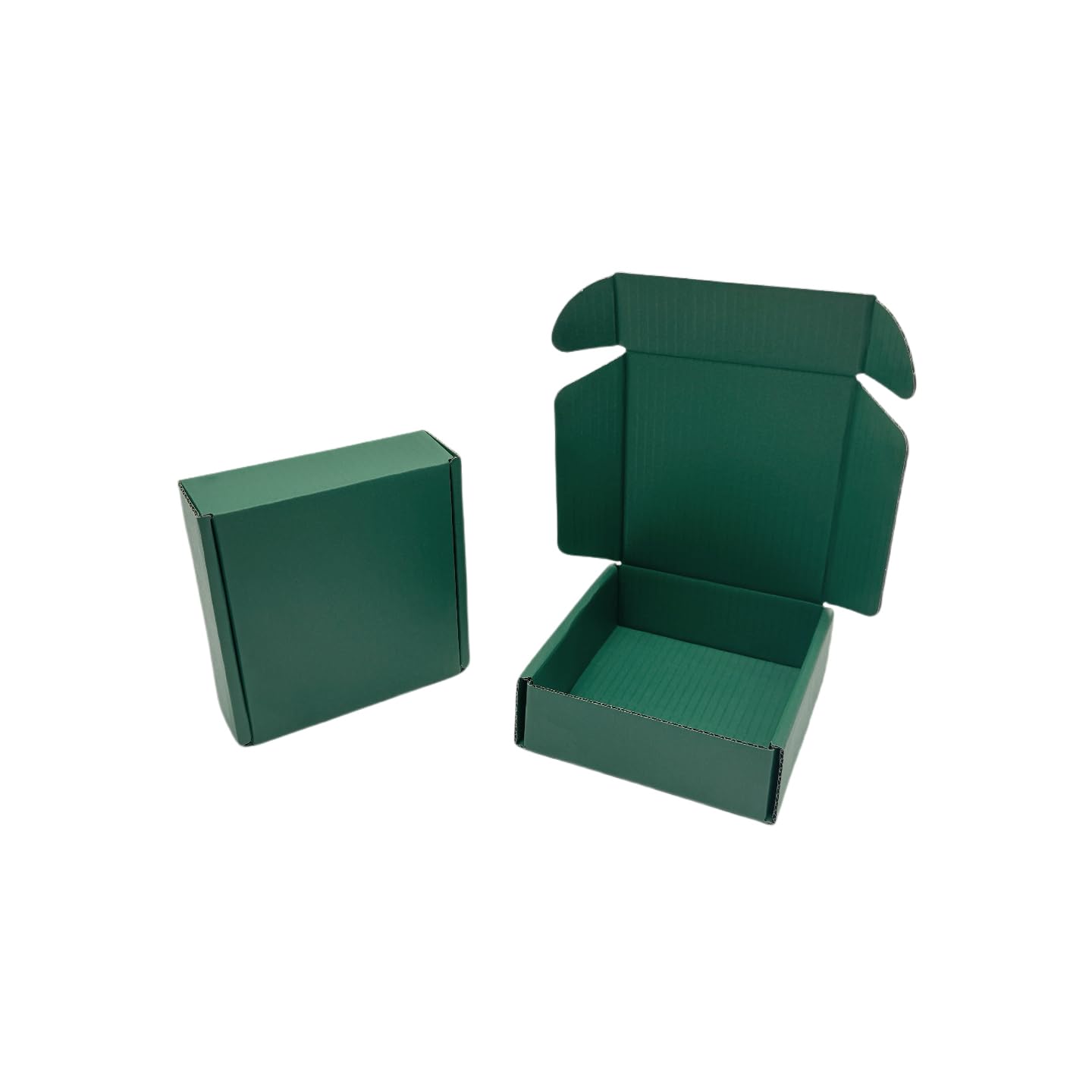 50 Pcs 4.7 x 4.7 x 1.6 Inches Mini Size Corrugated Cardboard Gift Boxes Recyclable Shipping Boxes for Packing Jewelry Ornament Gift Craft Packaging Supplier (Hunter Green)