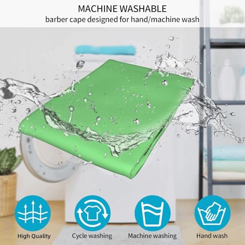 Custom Barber Cape Unisex Salon Hair Cutting Capes Add Your Image Logo Haircut Kit Personalized Stylist Tool - color: Light Green