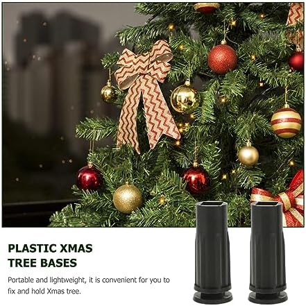 MAGICLULU 6pcs Christmas Tree Plastic Base Christmas Tree Standing Base Xmas Tree Bottom Holders for Christmas Tree Stationary (Black)