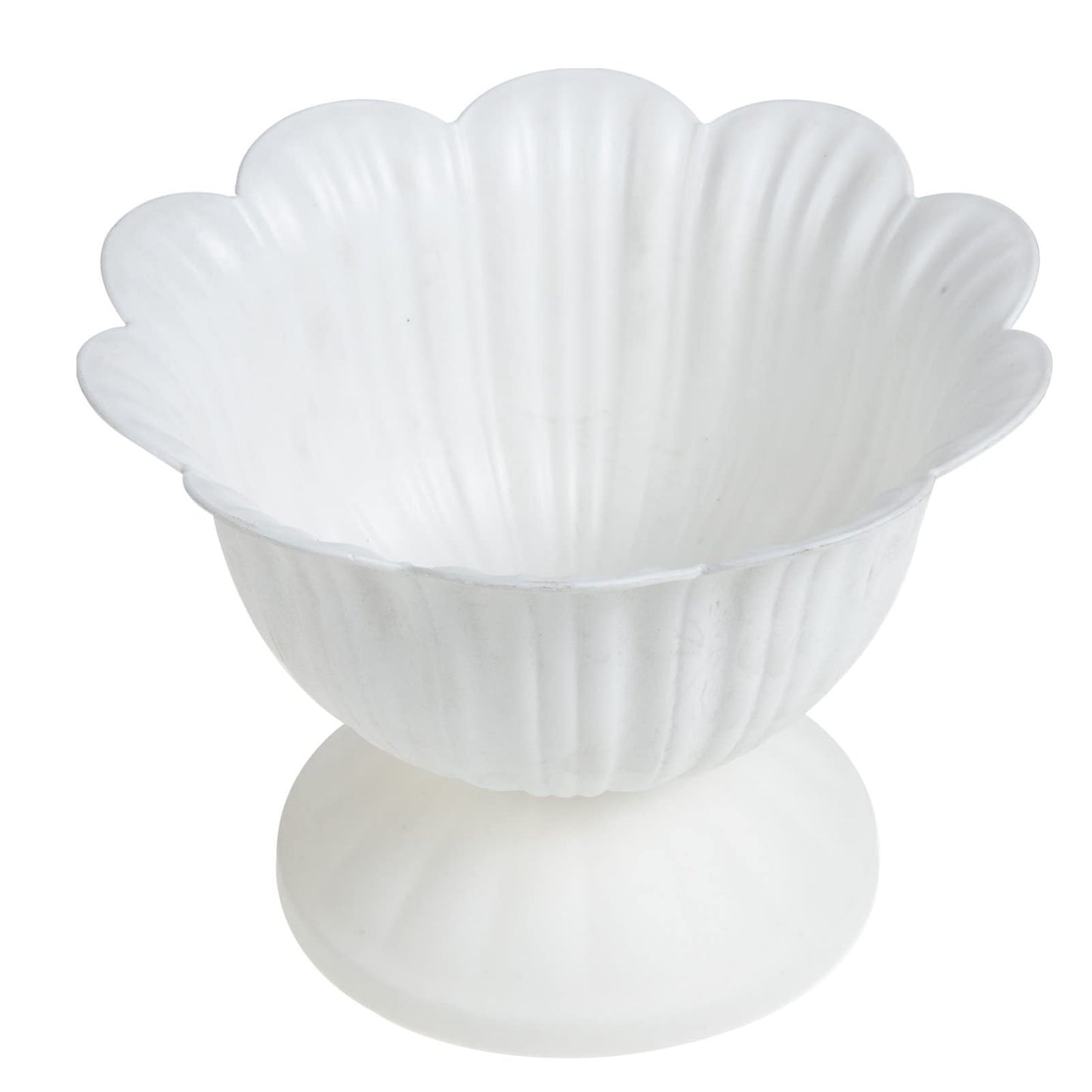 Yardwe European Style Planter White Plastic Flower Pot 7.08X5.31X4.72 Inch Waterproof Home Decor Wedding Party Tabletop Vase