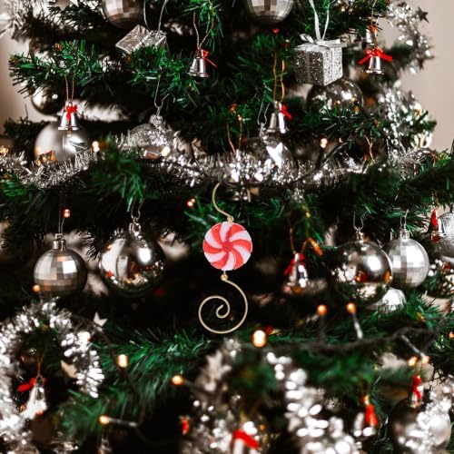 GALPADA 20pcs Christmas Ornament Hooks 7.8cm Creative Candy Windmill Iron
