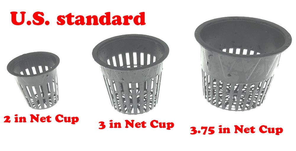 HORTIPOTS 2 Inch Net Pot 2 in Wide Rim Design with Reflective Net Pot Lids (Set of 75)