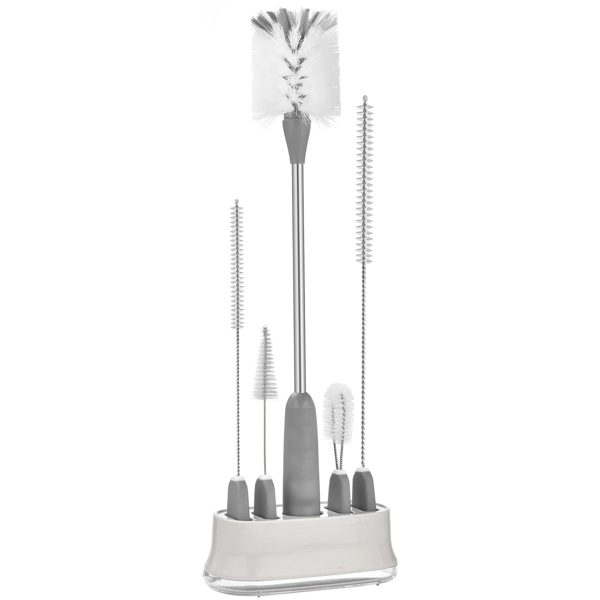5 Pack Bottle Brush Cleaning Set with Holder