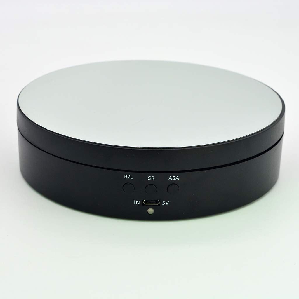 Pjeghbvop 360 Degree Motorized Rotating Display Stand Automatic Platform Adjustable Electric Display Turntable Cake Turntable