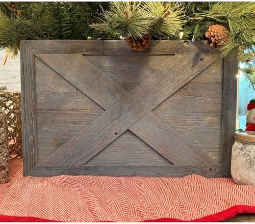 BARNWOODUSA Christmas Tree Collar or Box Made of Reclaimed Wood Rustic Skir