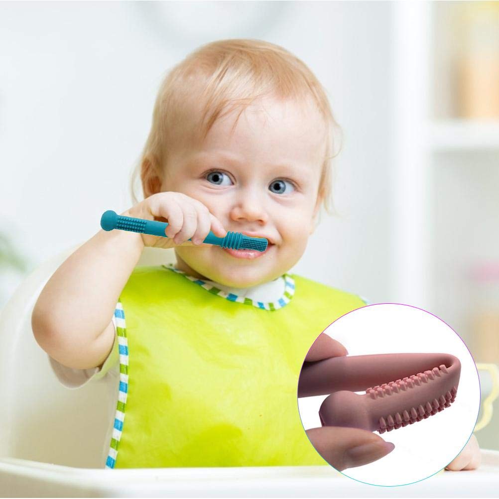 Stylebest Hollow, Silicone Baby Teething Toys Chew Straw for Infants 0-6 Months, with Soft Massage Teeth and BPA Food Grade Material (Mixed Color)