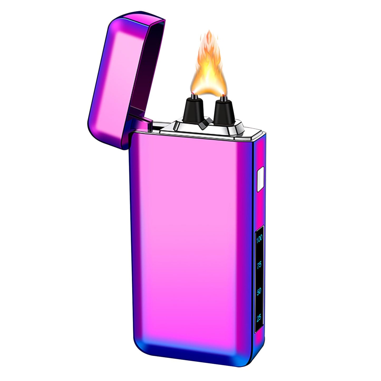 YOZWOO Electric Lighter Type-C Rechargeable Lighters Plasma Lighter High Power Flame Arc Lighters Windproof Electronic Lightre with Smart Chip for Candles, Incense with High-Grade Gift Box(Ice Colour)