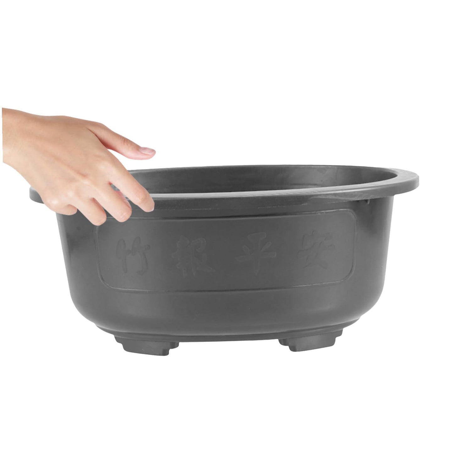 Kisangel 2pcs Large Oval Planters with Drainage Lightweight Durable Flower Pots for Gardening Reusable Plant Containers for Flowers and Bonsai Home Decor