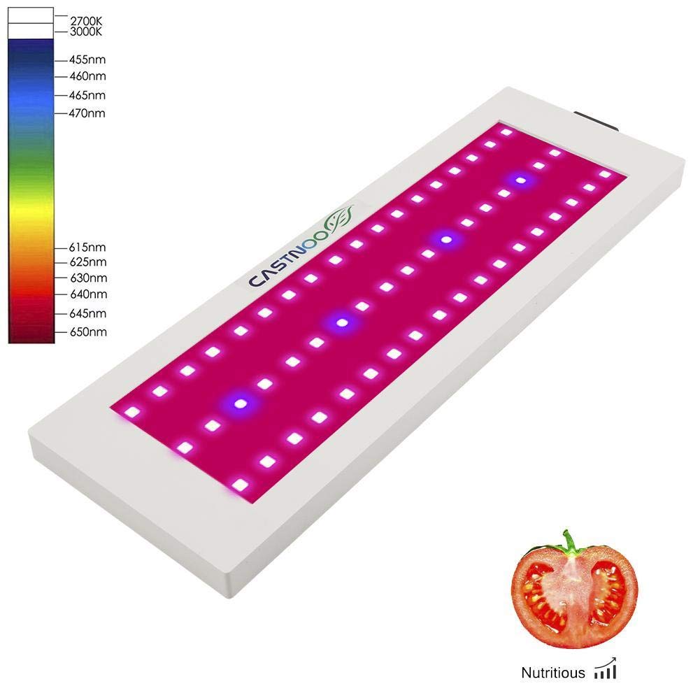 CASTNOO 300W 54 LED Grow Lights, Full Spectrum Little Solid Grow Lamp with IR & UV LED Plant Lights for Indoor (Space-Saving) Plants,Micro Greens,Clones,Succulents,Seedlings