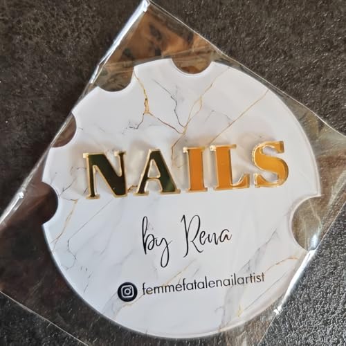 Personalized 3D Nailfie Disk, Custom Nail Photo Prop with Branding Disk, Acrylic Nailfie Disc for Salon Display and Social Media, Nail Tech Photo Prop Social Media Tool