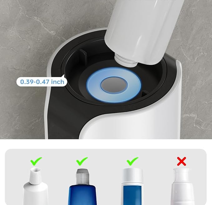 Automatic Toothpaste Dispenser Wall Mounted - Hands-Free Toothpaste Squeezer with 3 Speed Settings, 2 Toothbrush Holders & Strong Adhesive - Smart Bathroom Organizer for Kids and Adults