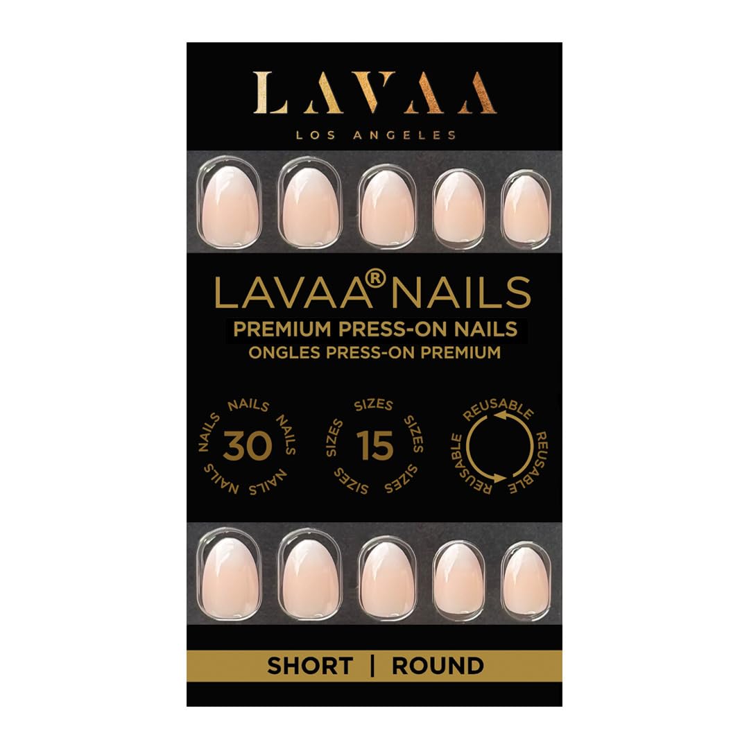 OMBRÉ MOOD Press-On Nails by Lavaa Beauty | Short Rounded Ombré French Glossy Nails