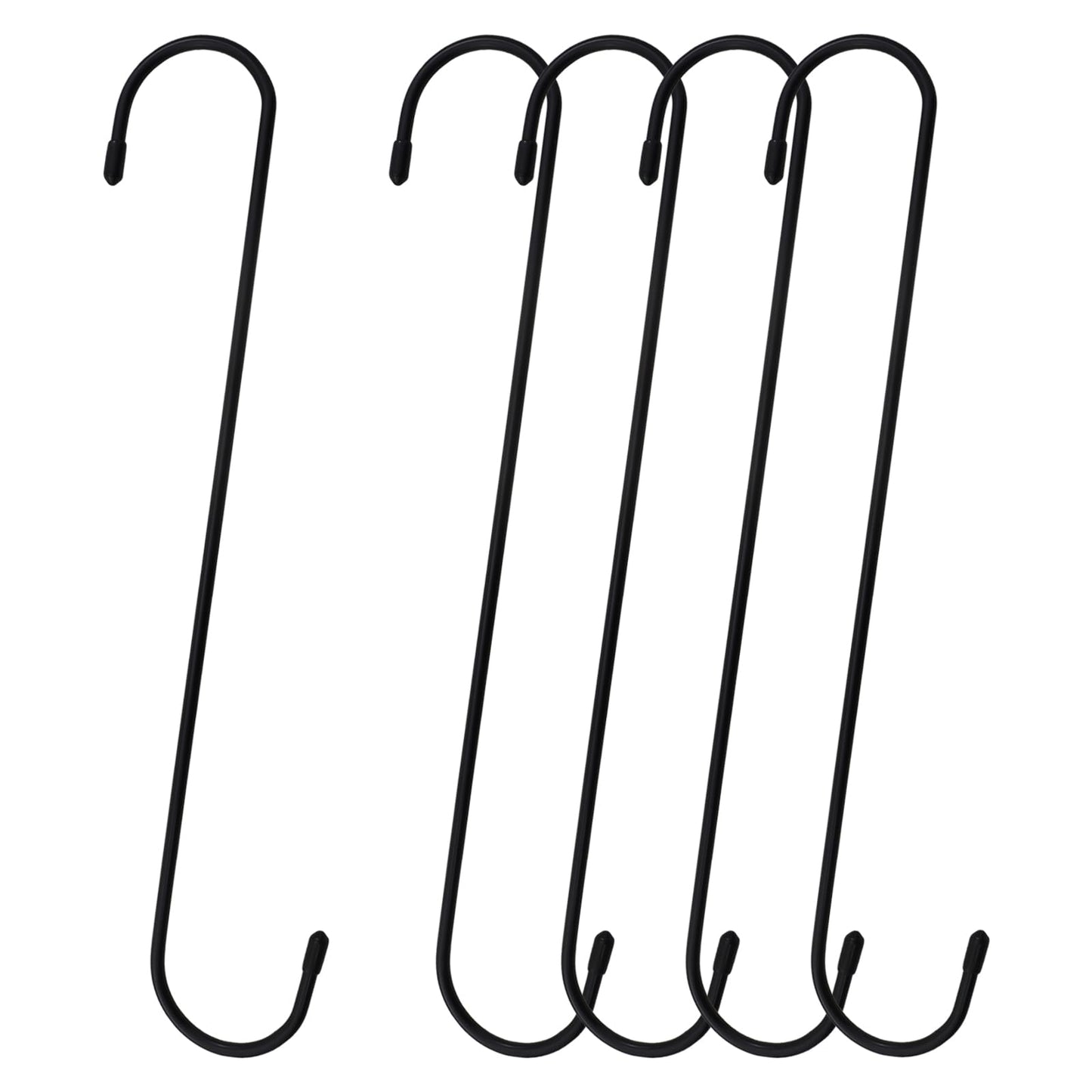 Guifeng 5PCS Heavy Duty Plant Hanger with S-Shaped Hooks 12 inch Metal Iron Hooks for Suspending Flower Pots Suitable for Hanging Baskets Kitchenware Pergolas Wardrobes Patios Black
