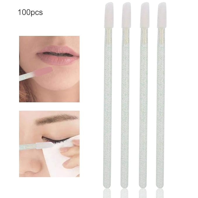 100pcs/Set Disposable Lip Brushes Make Up Brush Lipstick Lip Gloss Wands Applicator Tool Makeup Beauty Tool Kits Green
