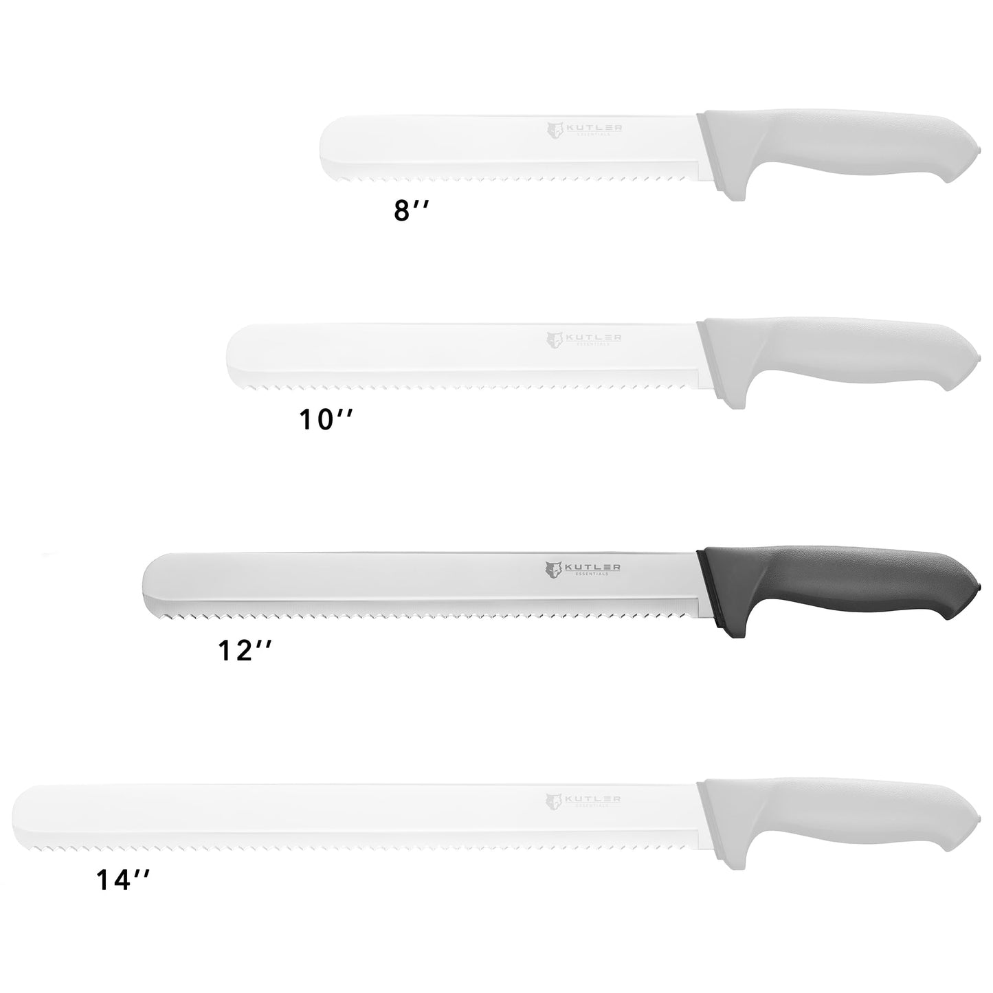 KUTLER Professional 12-Inch Bread Knife and Cake Slicer with Serrated Edge - Ultra-Sharp Stainless Steel Cutlery
