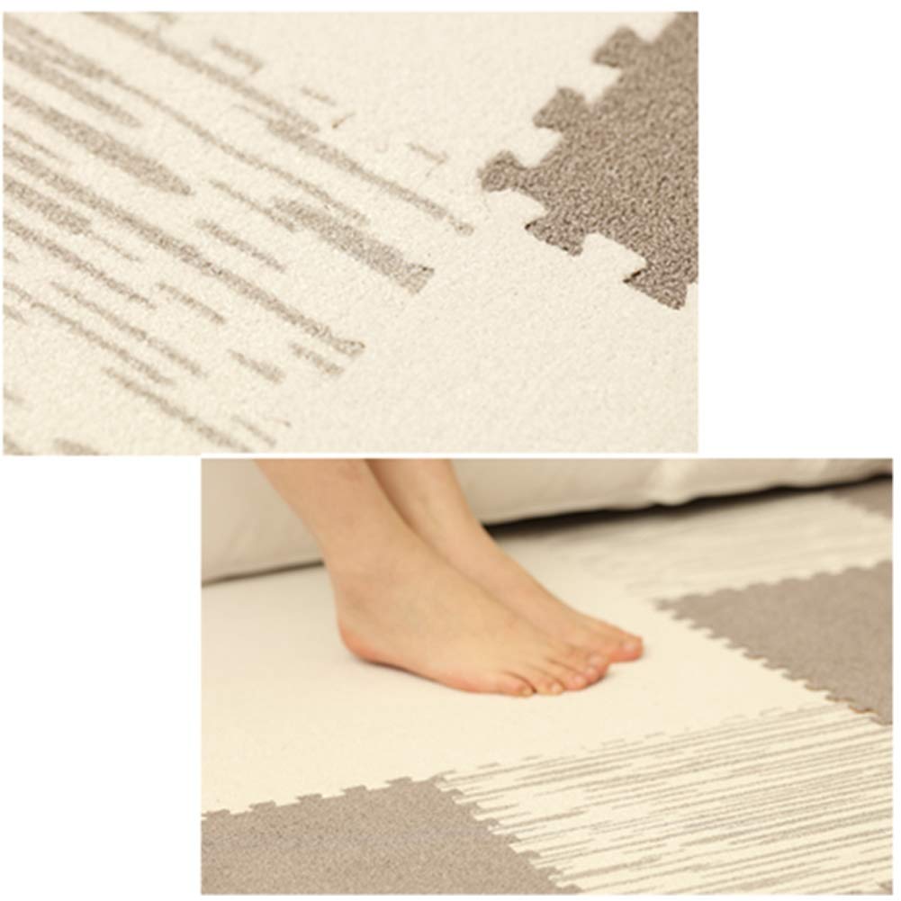 ALGFree Interlocking Floor Tiles Foam Puzzle Mat，1cm Thick Baby Toddler Crawling Mat Play Room Soft Playmats Easy Travel, Free Combination (Color : E, Size : 60x60x1cm-12pcs)