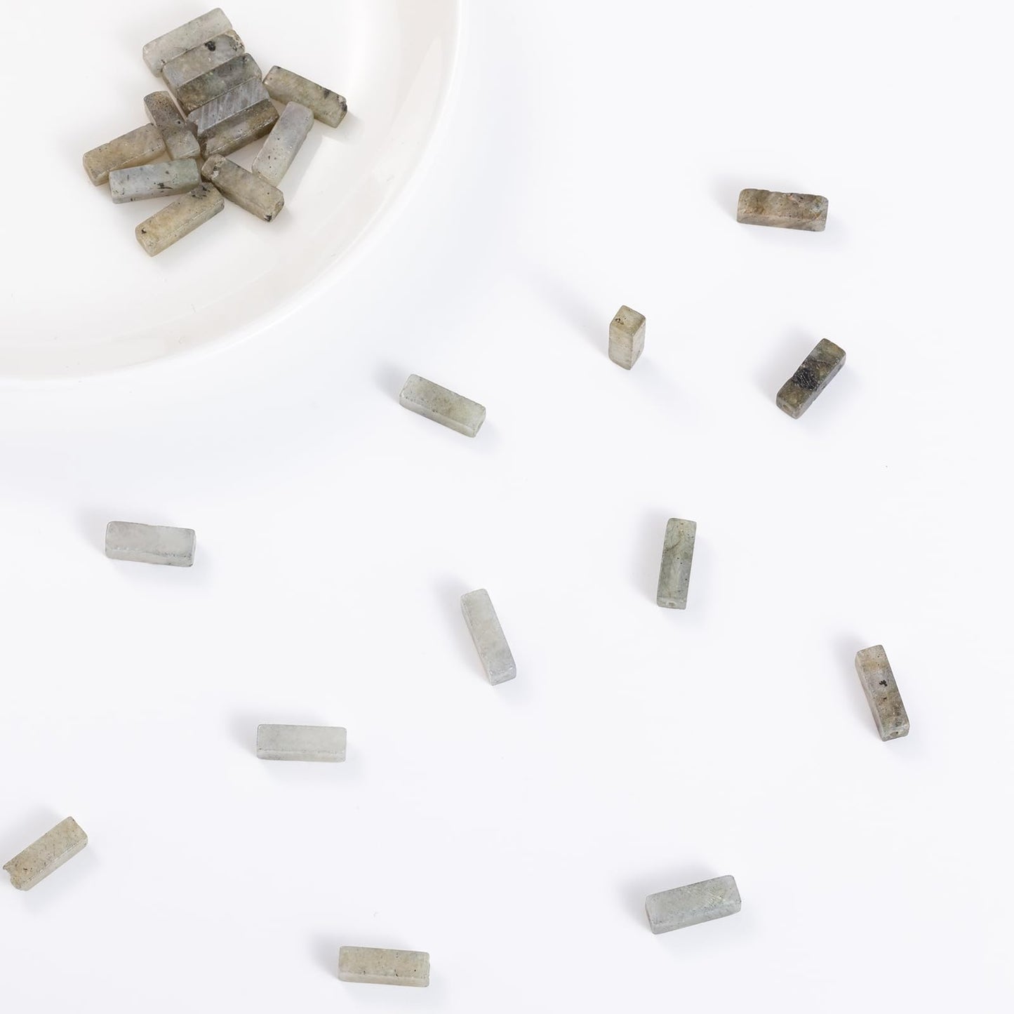 Natural Spectrolite Rectangle Tube Beads 4x13mm 38cm/str Loose Semi Gemstone Stone Beads for Making Bracelets Necklace Earrings