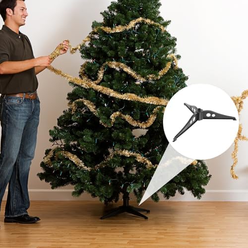 SOLUSTRE Black Compact Plastic Christmas Tree Stand for Artificial Trees - Detachable Base for Home Use